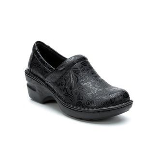 NWOT Born Black Floral Penny Clogs Size 7.5